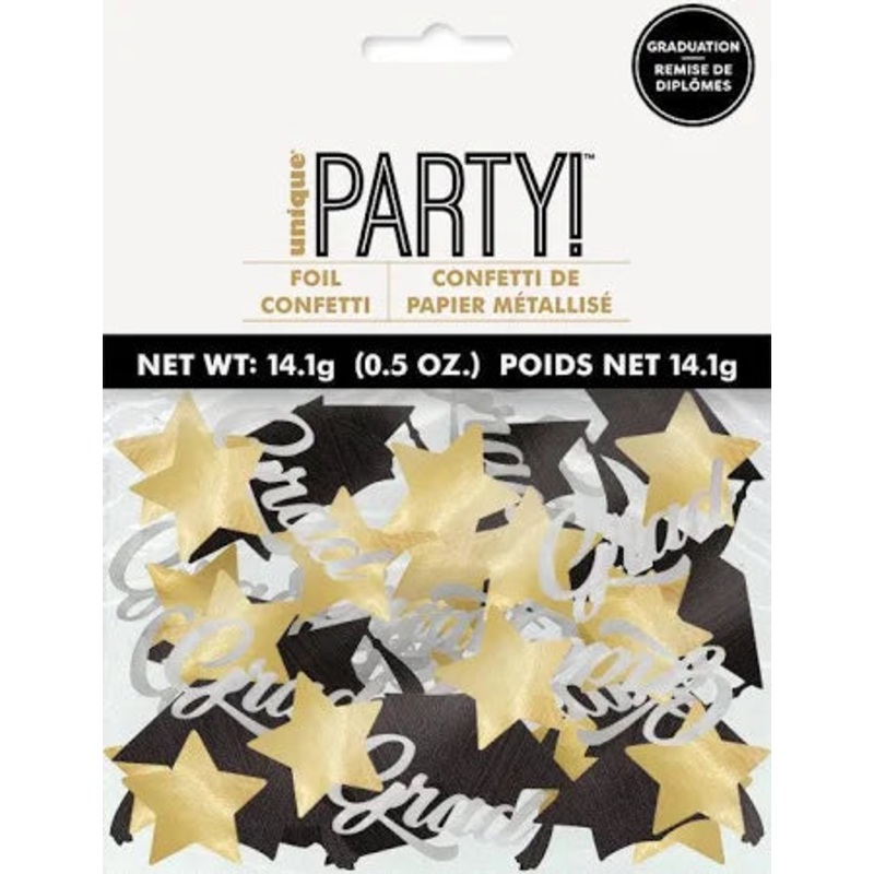 Stars & Caps Graduation Jumbo Foil Confetti  .5 oz