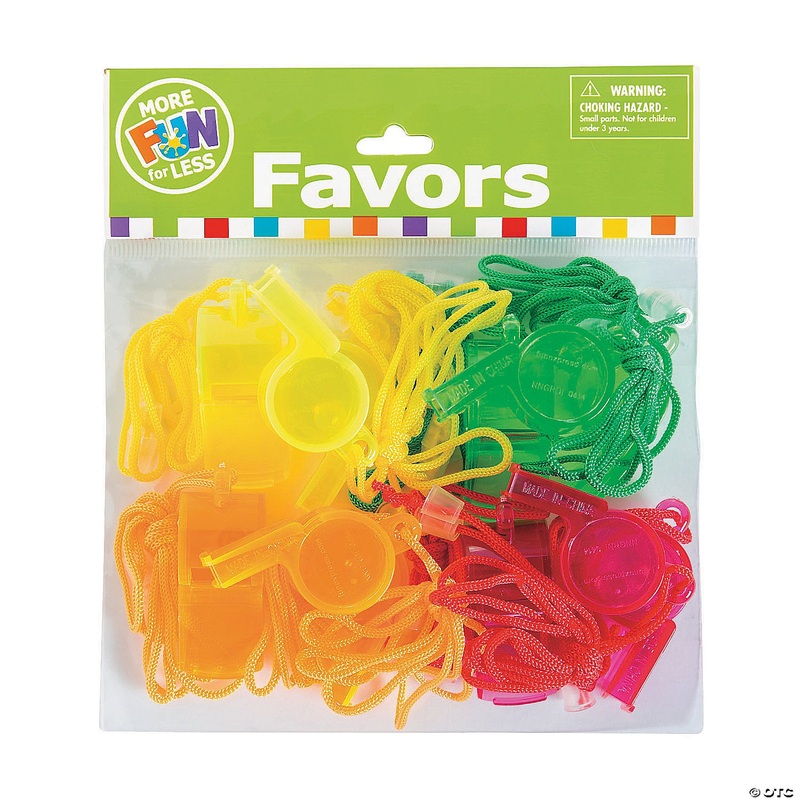 Transparent Whistles 12pc
