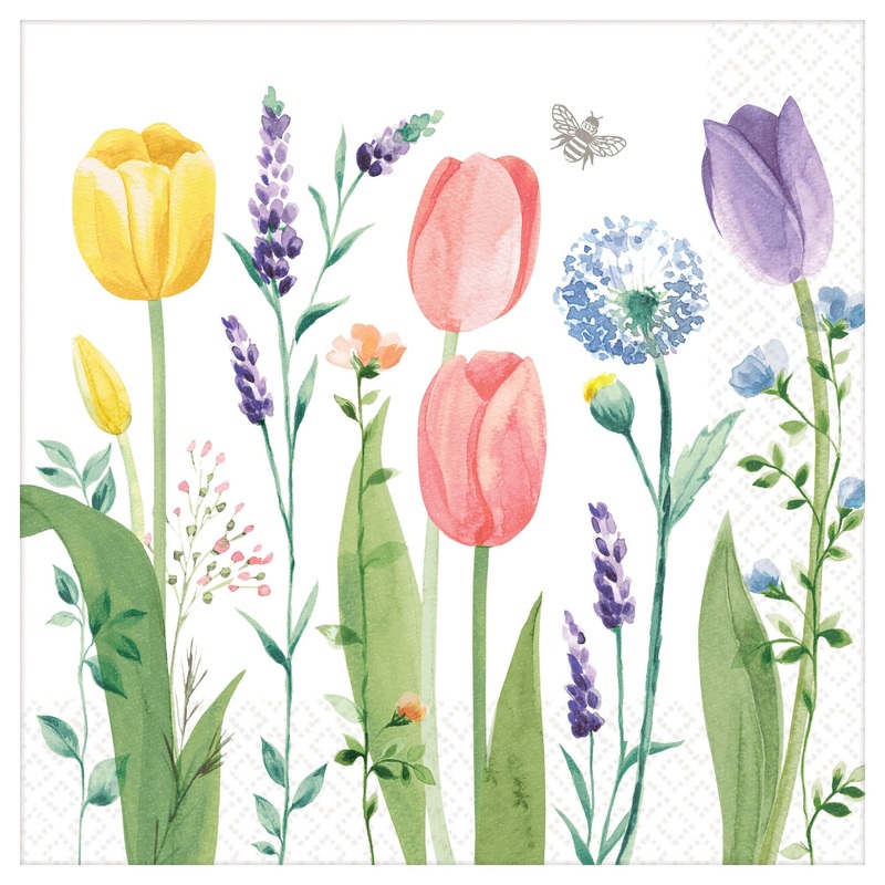 Tulip Dinner Napkin 16ct | Mother's Day
