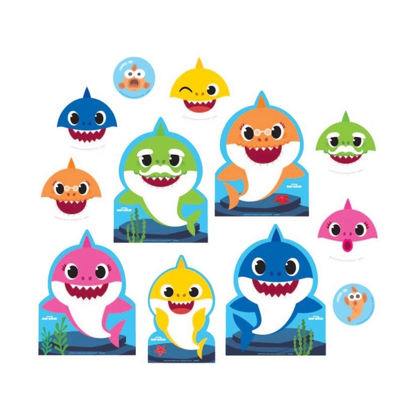 12pcs Baby Shark Cutouts Decoration Value Pack