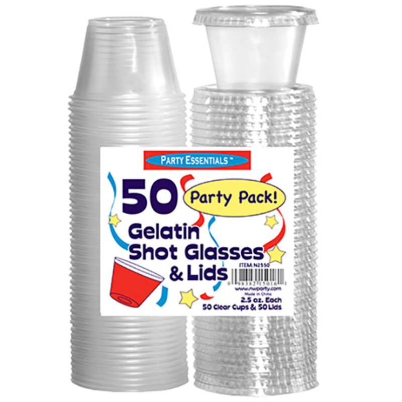 2.5oz. Shot Glasses and Lids Clear 50ct. | Catering