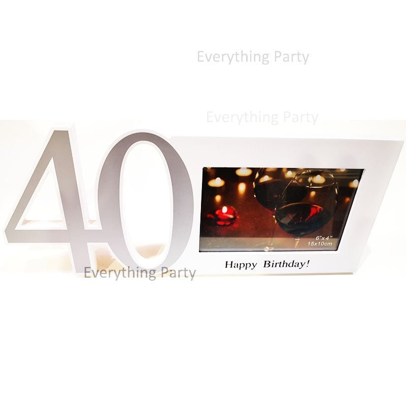40th Birthday Wooden Photo Frame