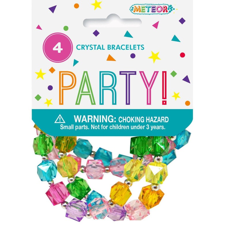 4pk Crystal Bead Bracelets