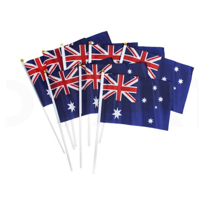 8pk Australia Flag on stick