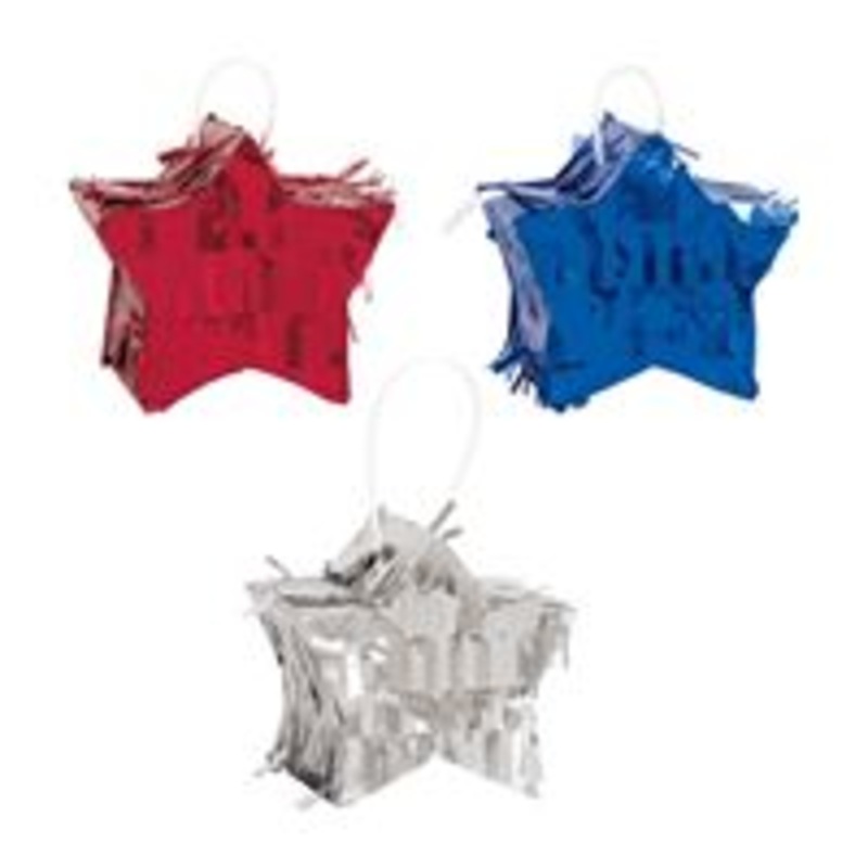 Assorted Star Shaped Mini Pinata Decorations  3ct