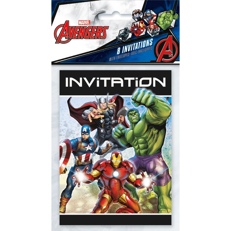 Avengers Invitations  8ct
