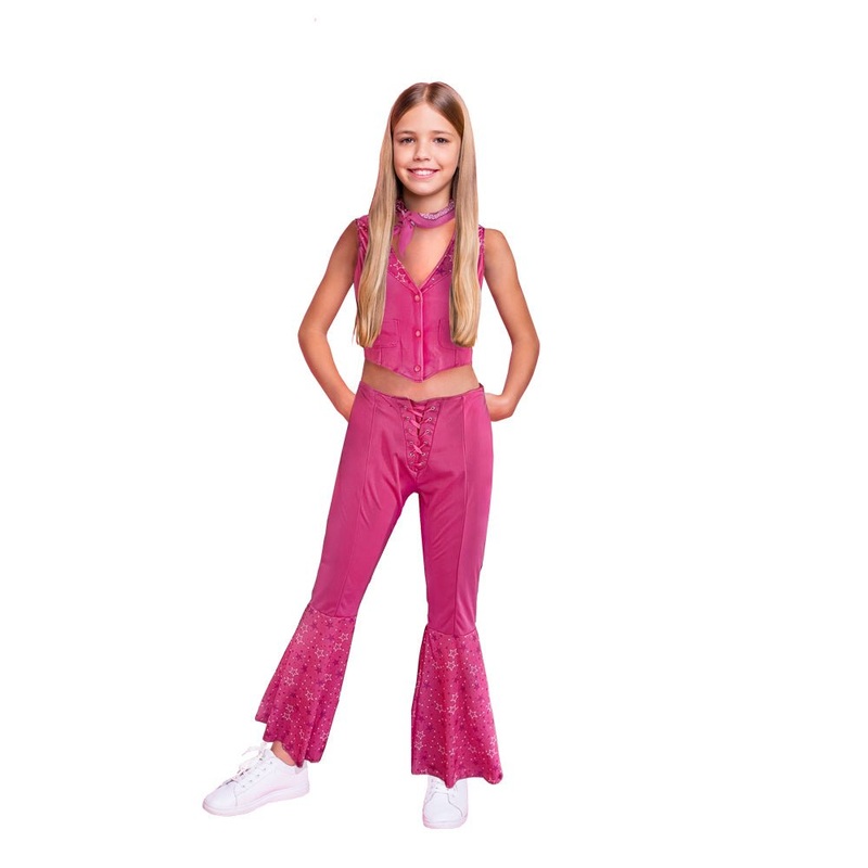 Children Barbie Style Pink Cowgirl Costume