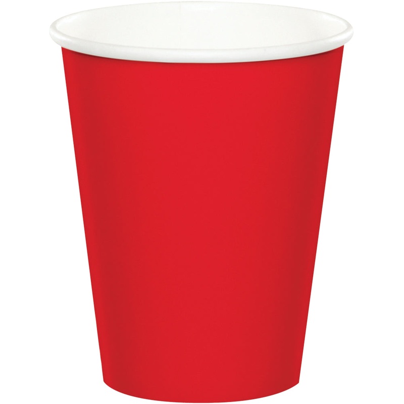 Classic Red 9oz Paper Cups 24ct | Solids
