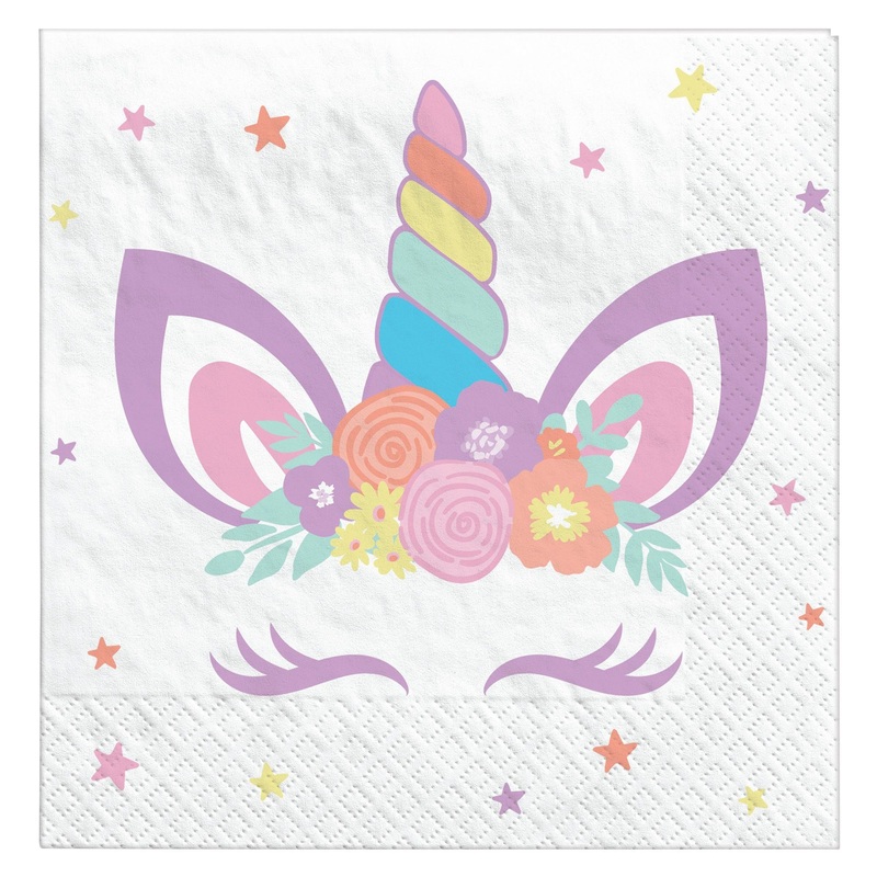 Unicorn Party Beverage Napkins 16ct | Kid's Birthday
