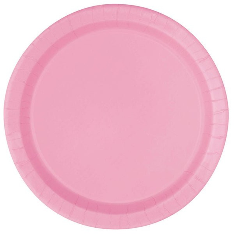 16pk Lovely Pink Paper Plates - 23cm