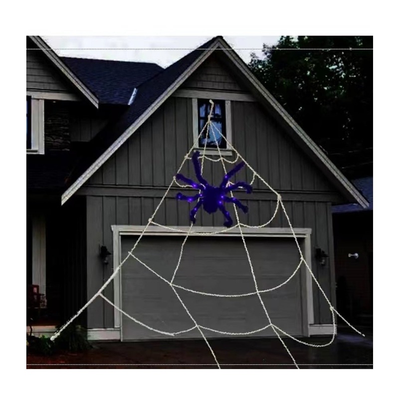 2m Large Spiderweb with Light Up Spider