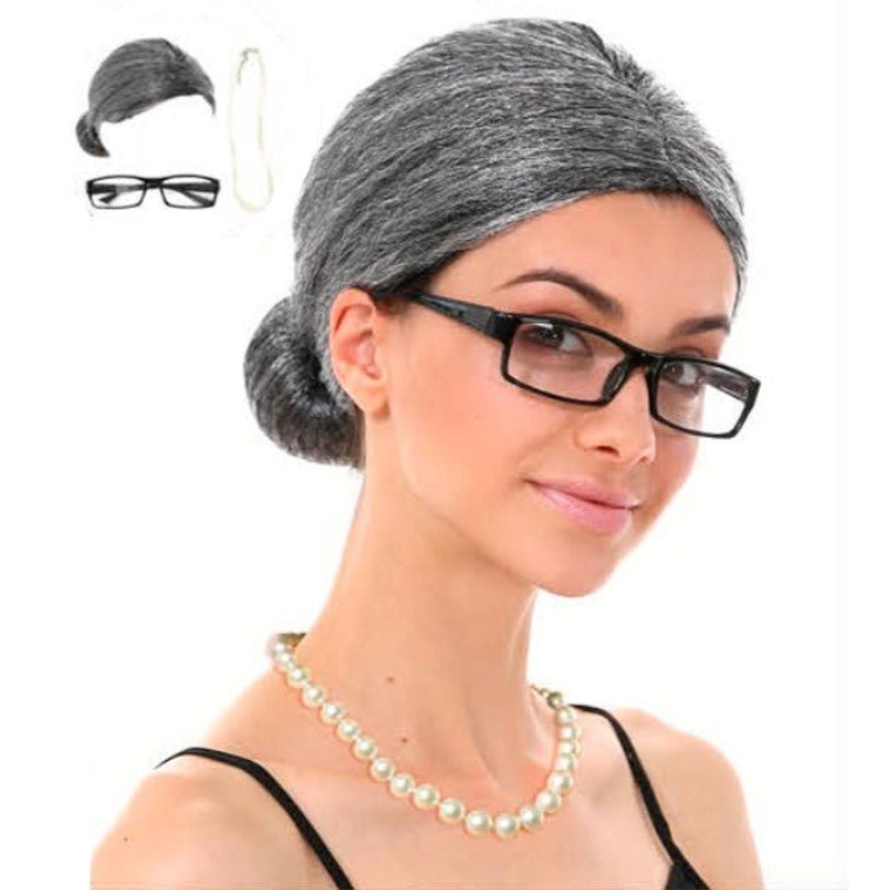3pcs Grandma Instant Dress Up set