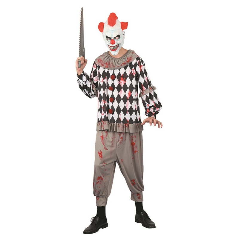 Adult Creepy Bloody Harley Quinn Clown Halloween Costume