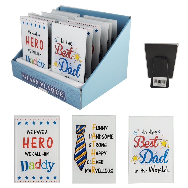 Fathers Day Glass Plaque