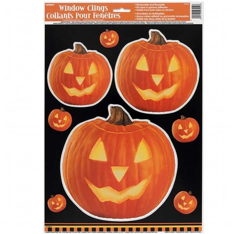 Halloween Pumpkin Glow Window Clings