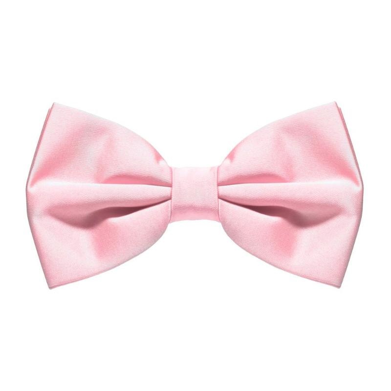 Light Pink Satin Bow Tie
