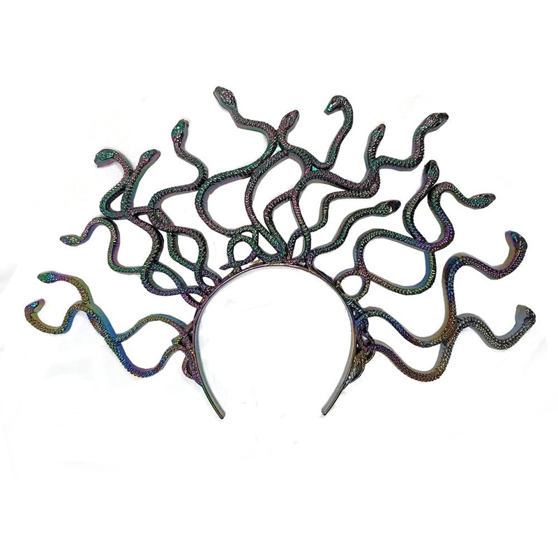 Metallic Pearlized Serpent Medusa Headband