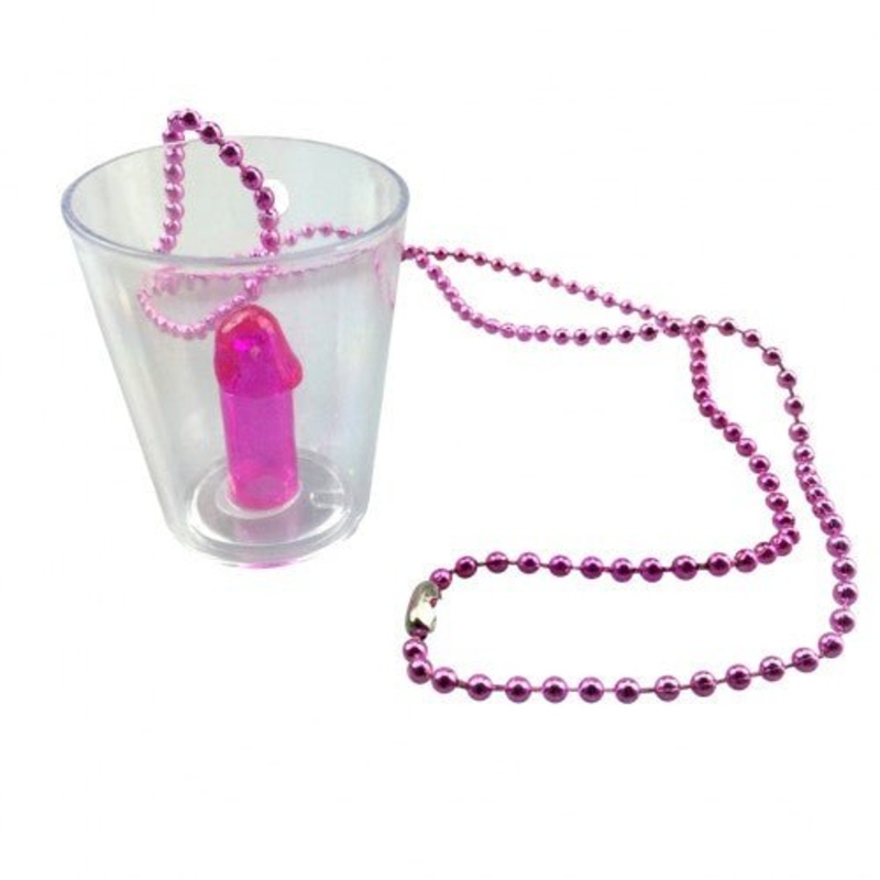 Pink Penis Shot Glass Necklace