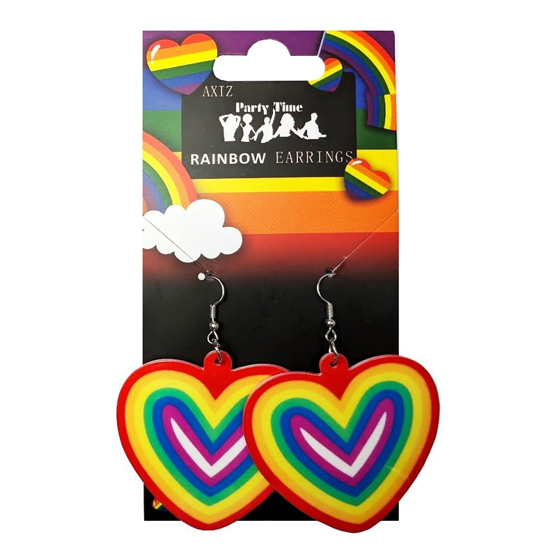 Rainbow Heart Shape Earrings