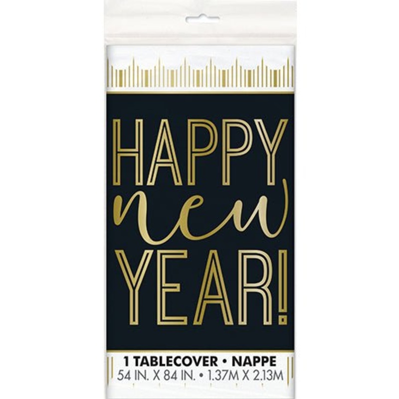 Roaring Happy New Year Plastic Tablecloth