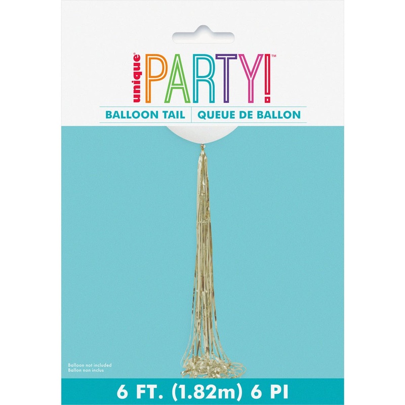 1.82m Foil Tassel Balloon Tail - Gold