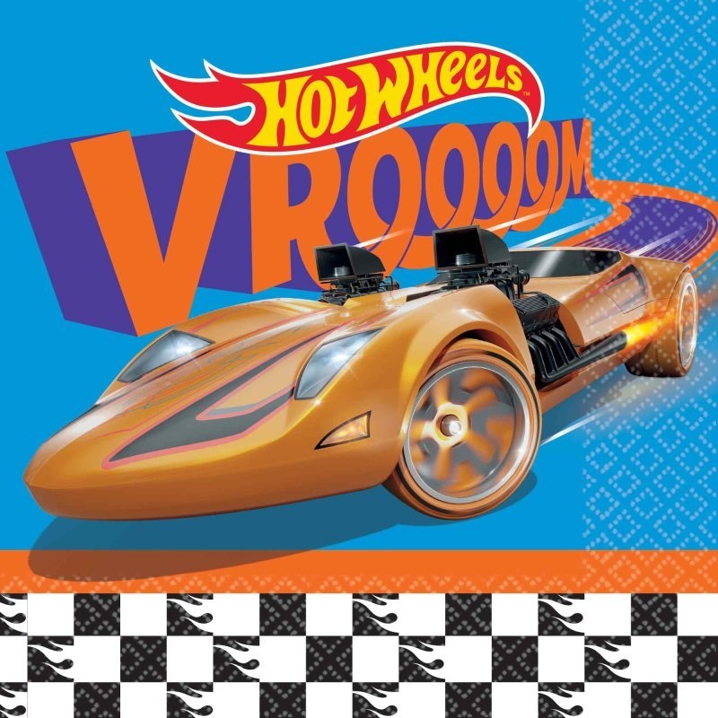16pk Hot Wheels Wild Racer Birthday Luncheon Napkins