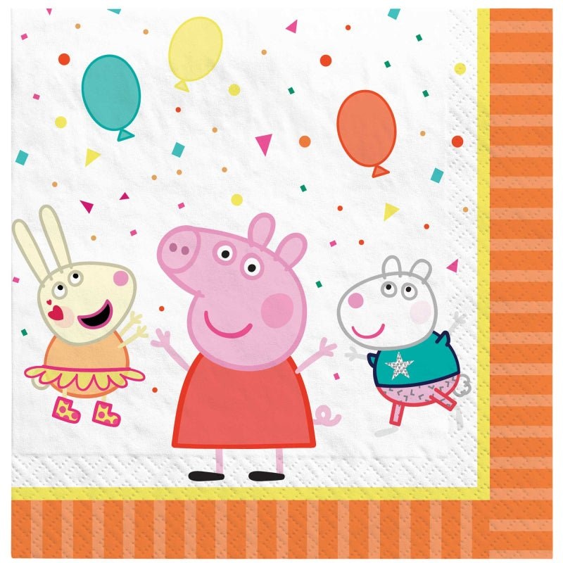 16pk Licensed Peppa Pig Confetti Party Lunch Napkins