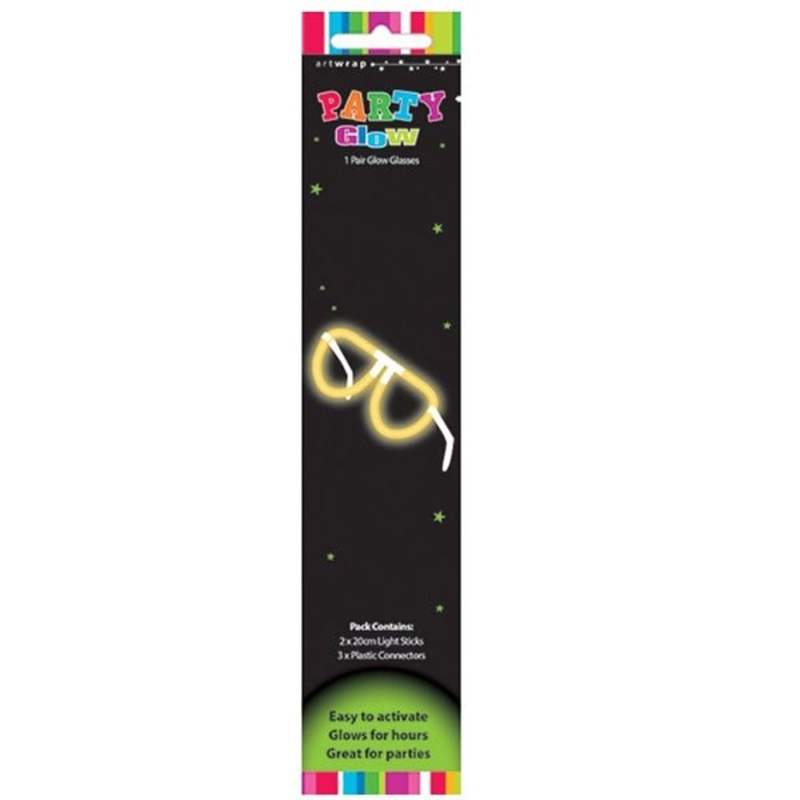 1pk Party Favours Glow Glasses