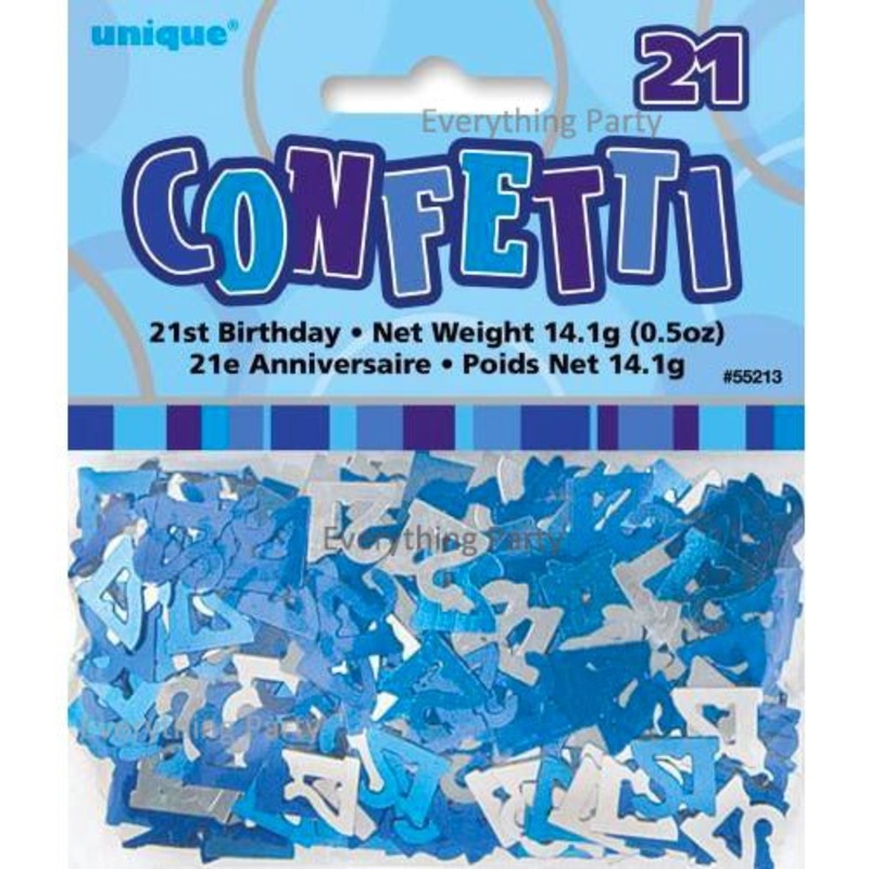 21st Birthday Table Scatters 14g (Blue, Pink, Black)