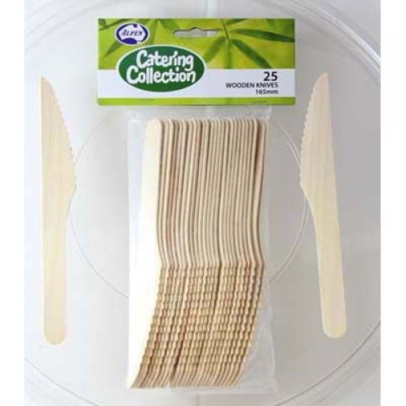 25pk Wooden Knives