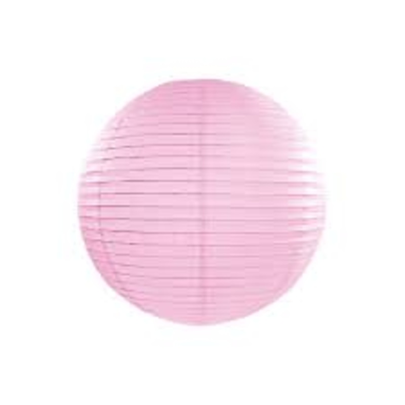 30cm Plain Paper Lantern - Light Pink