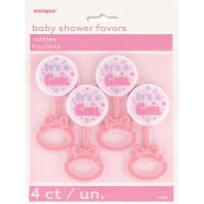 4pc (Rattles) Baby Pink Favours