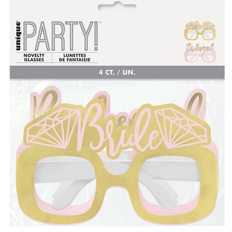 4pk Bride to Be Foil Cardboard Party Glasses