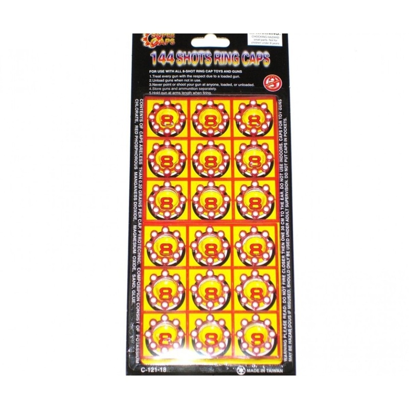 8 Short Cap Gun Ring Caps - 144 Shorts