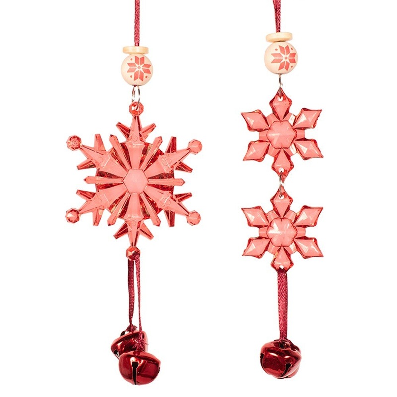Acrylic Red Snowflake Christmas Tree Ornament