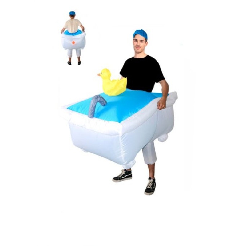 Adult Inflatable Bath Tub Costume  Hilarious Bubble Bath Outfit