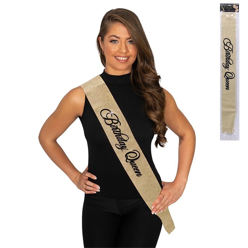 Glitter Birthday Queen Sash