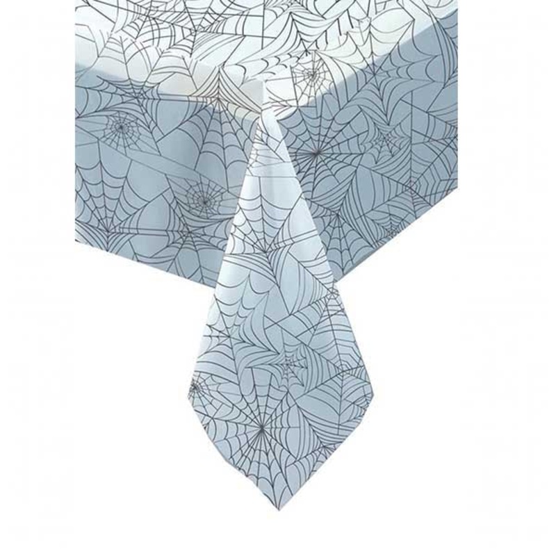 Halloween Spiderweb Clear Rectangle Tablecloth