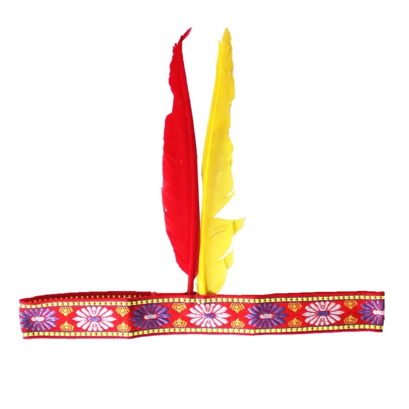 Native American Indian Headband with Feather