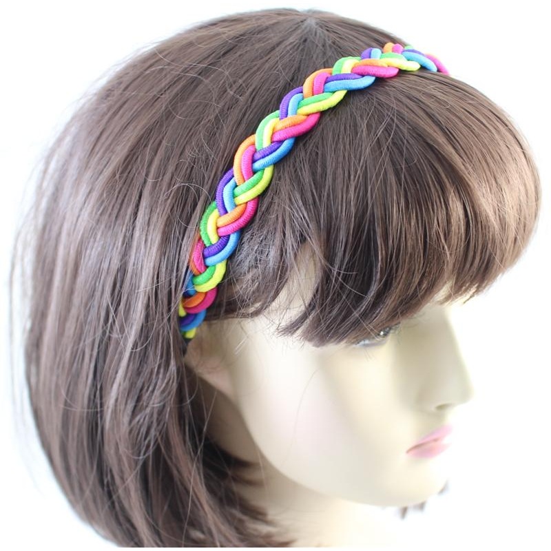 Rainbow Plaited Headband