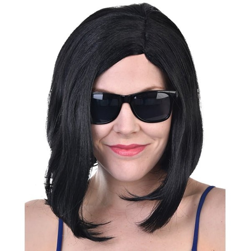 Tomfoolery Deluxe Janet Black Straight Shoulder Length