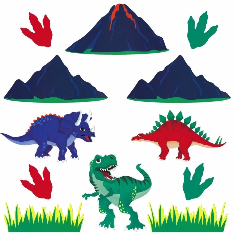 12pk Dinosaur Roar Wall Decorations