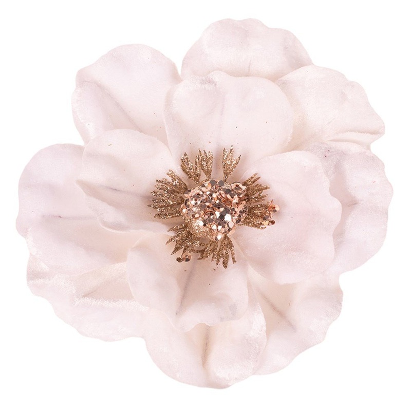 15cm Ivory Artificial Magnolia with Clip