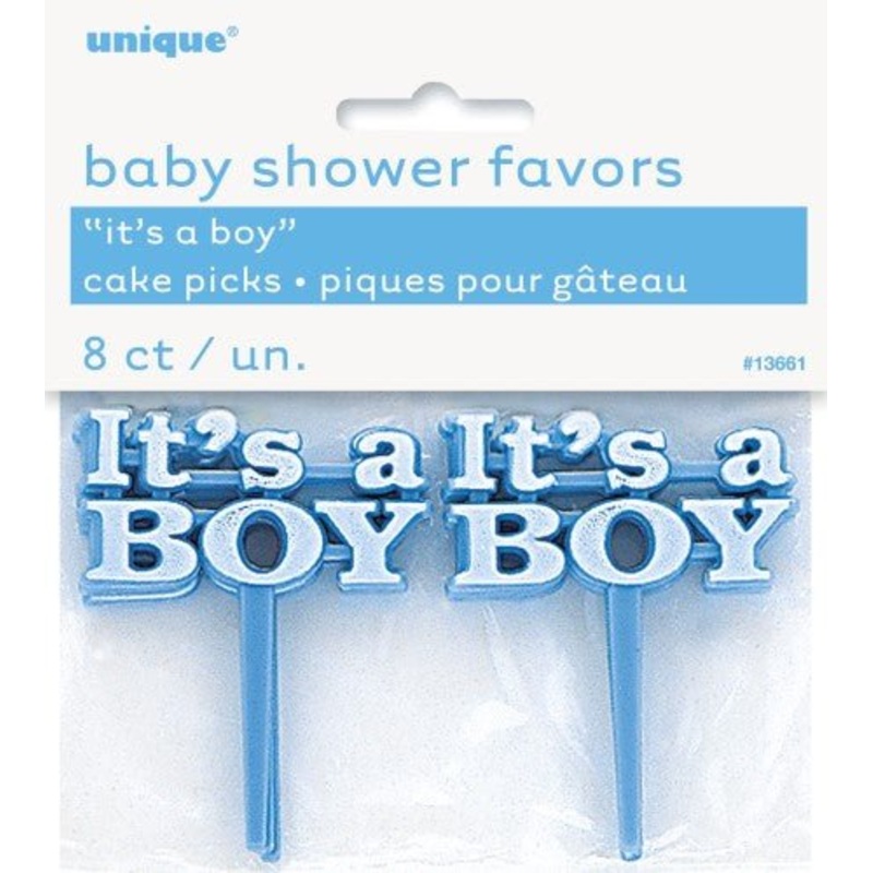 8pk Baby Shower Cake Picks (It's a Boy & It's a Girl)