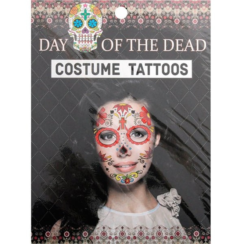 Day of the Dead Female Temporary Face Tattoos
