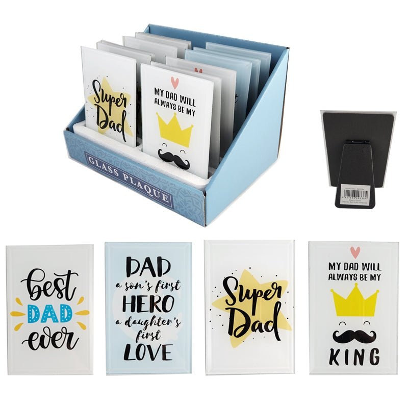Fathers Day Glass Plaque  Sentimental & Fun Designs