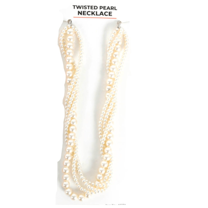 Flapper Twisted Pearl Bead Necklace