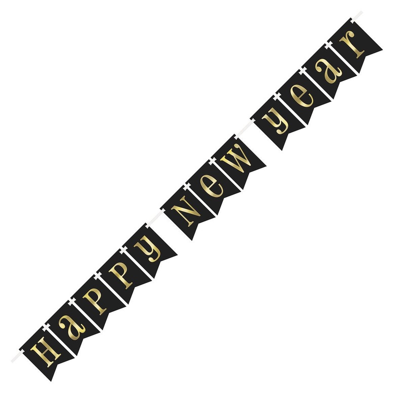 Happy New Year Foil Stamped Banner 2.13m