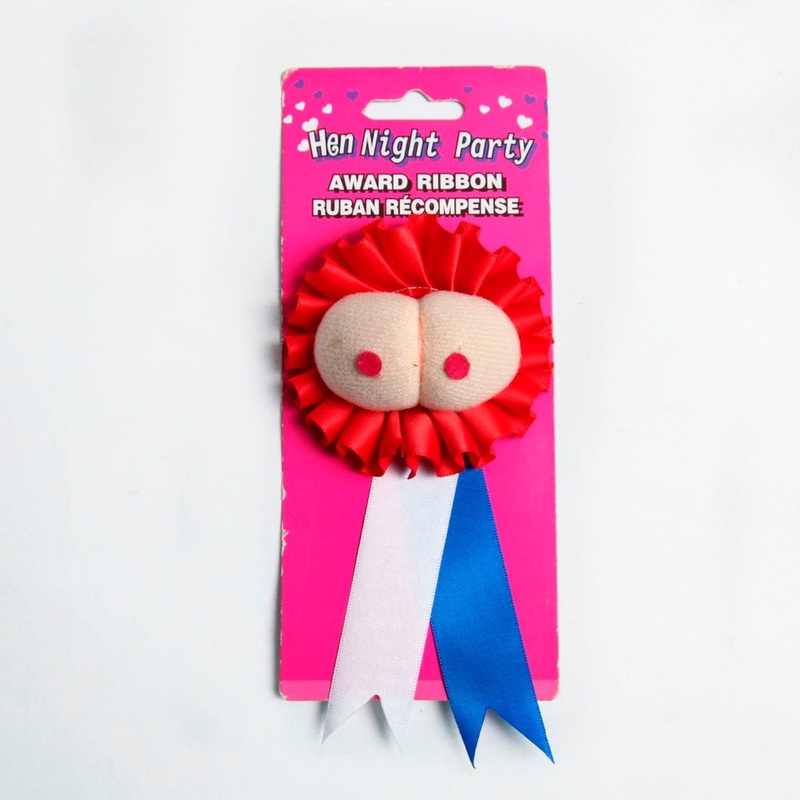 Hens Night Boob Shape Award Ribbon