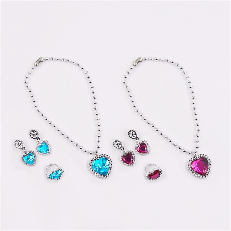 Kids Princess Necklace and Earrings Jewellery Set